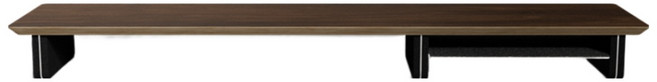 Ekeepment 코르크 원목 모니터 받침대 선반, 1개, Walnut