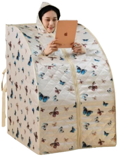 홈아궁이 가정용사우나 스팀 반신욕 1인 핀란드 건식 이동식 찜질기 한증막 개인 접이식 홈 사우나 싸우나 발 찜질기 온열 찜질, 옵션01