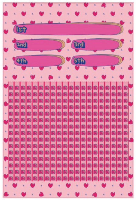 대광이 추억의 옛날 문방구 종이 뽑기판 모음, 300하트, 1개