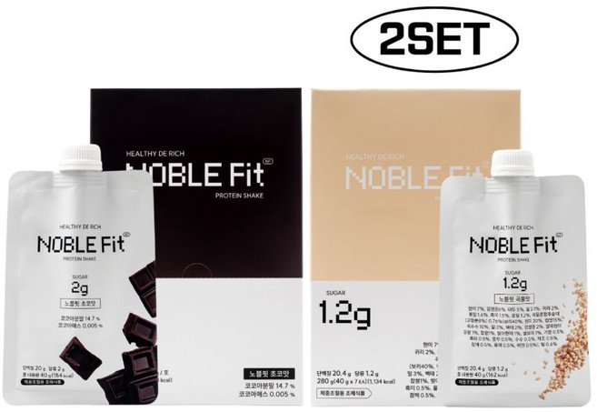 [당일출고] 세트구성 노블핏 단백질쉐이크 곡물맛 초코맛 체중조절용조제식품, 28개, 40g
