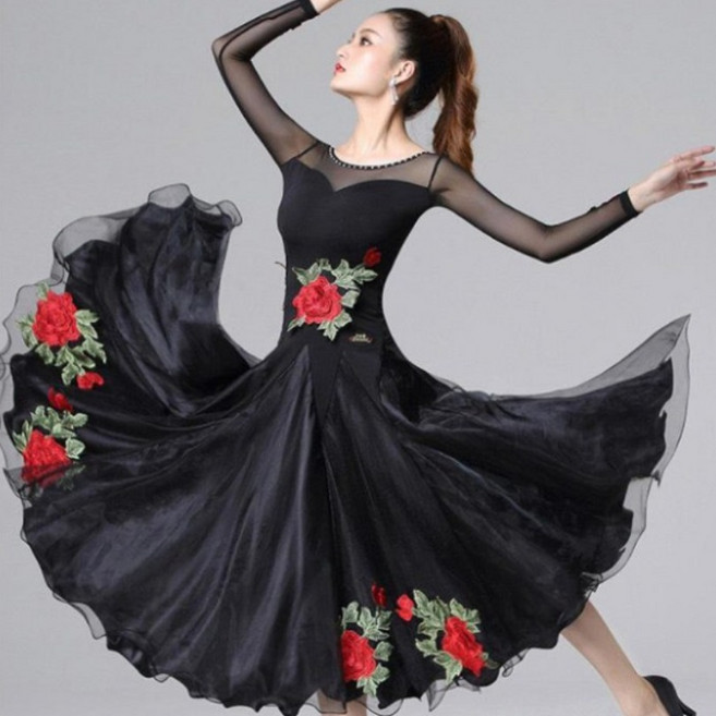 볼륨댄스 모던드레스 사교 왈츠 공연복 원피스