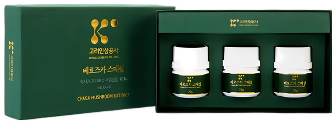 고려인삼공사 [베료즈카 스페셜] 차가버섯 추출분말, 30g, 1세트