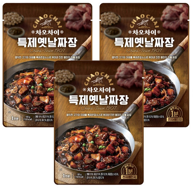 차오차이 특제옛날짜장, 180g, 3개