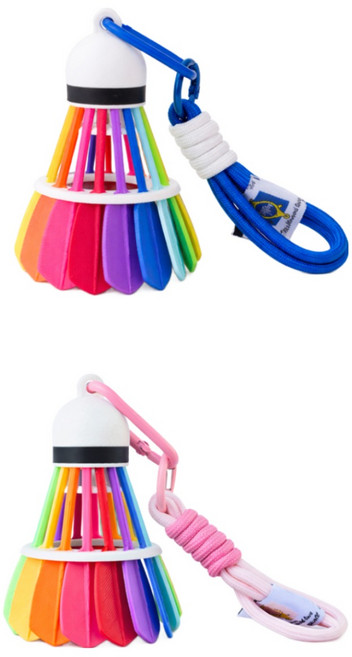 보롬비 레인보우 셔틀콕 키링, 블루, 1개