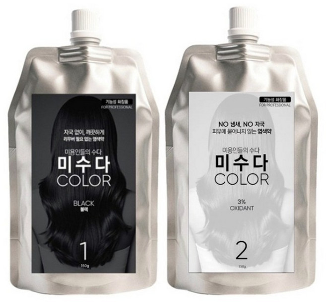피부에 묻지 않는 셀프 새치염색 대용량 500g 프리미엄 새치커버 염색약 자연스러운 컬러, 1개, 블랙