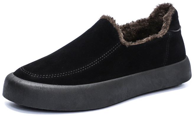 Modern Fashion 남자 도톰한 털안감 플랫 로퍼 발편한 방한 슈즈 W96