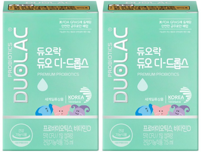 듀오락 듀오 디 드롭스, 7.5ml, 2개