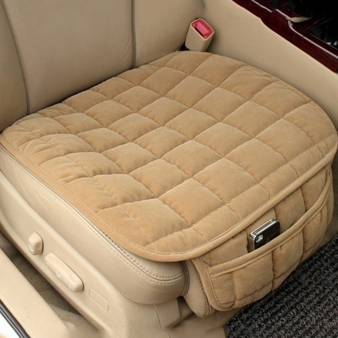 [시즌특가] 1+1 최강 논슬립 엉따 차량방석 차량시트 겨울방석, 2개, 베이지1+1