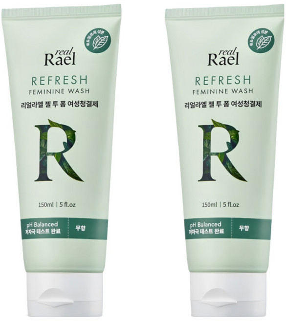 리얼라엘 젤 투 폼 여성청결제, 2개, 150ml