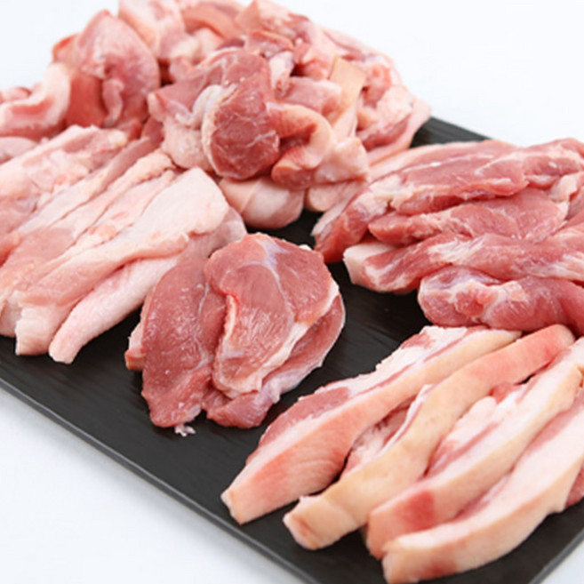 [HACCP인증] 돼지고기 냉장 뒷고기 모듬 2kg, 500g, 4개