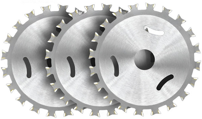 툴레보 1+1+1 목공용 핸드 양방향 그라인더날 원형 톱날 4인치, 3개