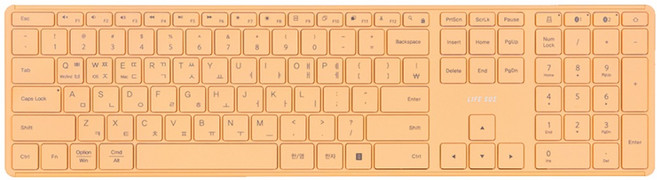 라이프썸 슬림 블루투스 키보드 (LFS-HA39) 9종 택1, 베이비 코랄, LFS-HA39, 제조사축