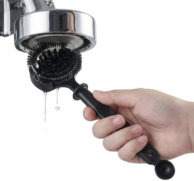 커피머신 그룹헤드 청소솔 브러쉬 58mm 세척솔 클리너, 1개, 블랙