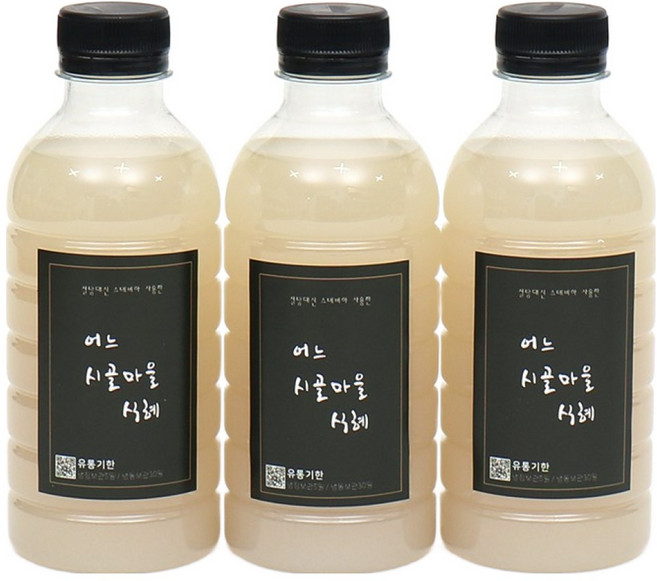 수제 무설탕 저당 스테비아 밥알없는 전통식혜, 3개, 350ml