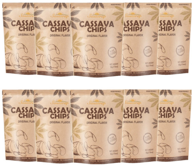 썬사랍 카사바칩, 50g, 10개