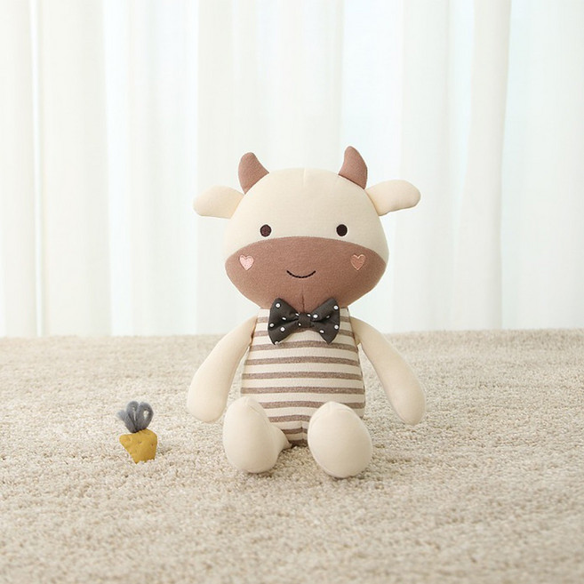 베베라온 오가닉 송아지 애착인형 송이S, 25_오가닉 송아지인형 송이_S, 1개