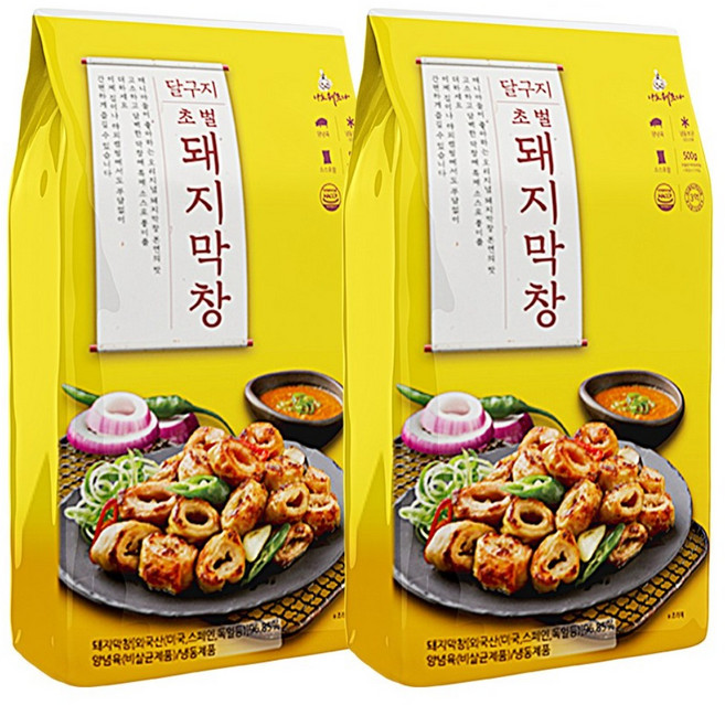 [1+1] 대구 달구지 푸드 초벌 돼지막창500g+500g 총2개, 2개, 500g