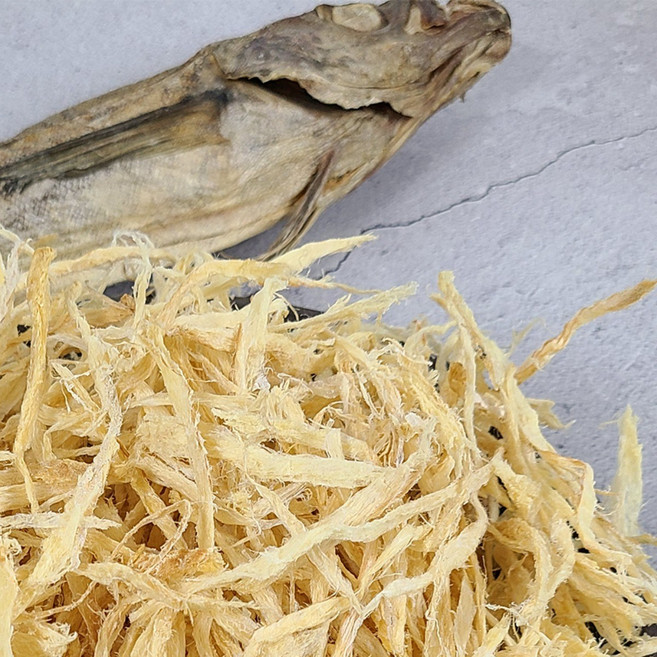 자연건조 깨끗하게 순살로(No가시 No 뼈) 손질 된 최상급 황태실채 (속살채) 1kg 순살황태채 누구나 안전하게 먹을 수 있도록 손질 되어 있습니다. 진도건해mall, 1개