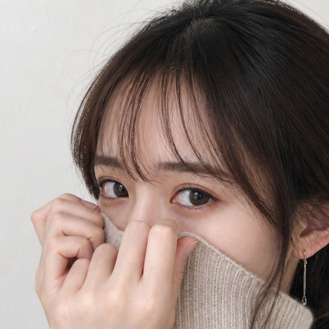 올베라 자연 볼륨 시스루뱅 앞머리 가발 간편착용 헤어피스, 1개, 사이드뱅 - 자연블랙