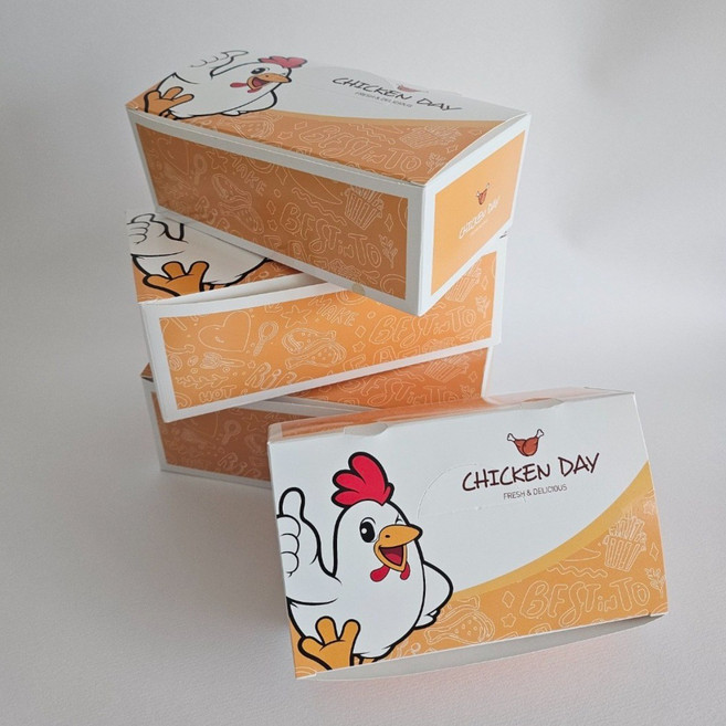 치킨 통닭 닭강정 닭 튀김 떡볶이 박스 상자 소 중 대 200개 한마리 두마리 한마리반[박스공장 직배송], 1박스, 200개입