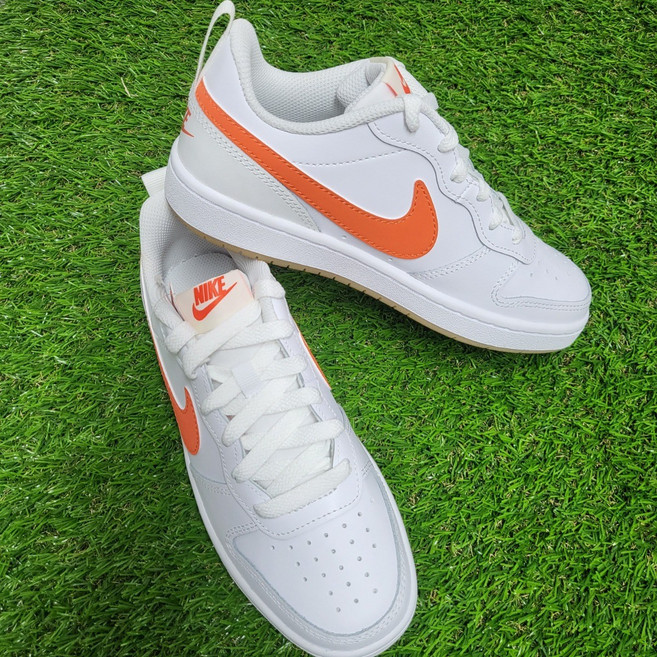 나이키 코트 버로우 로우 2 주니어 스니커즈 오렌지 여성운동화