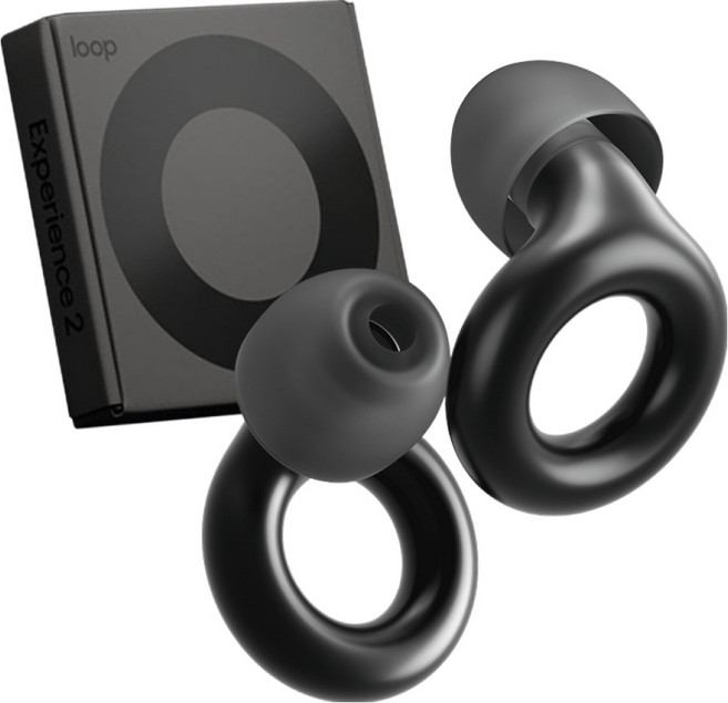 Loop 룹 이어플러그 익스피리언스 2 스포츠용 음악용 청력보호 귀마개, 1개, 블랙
