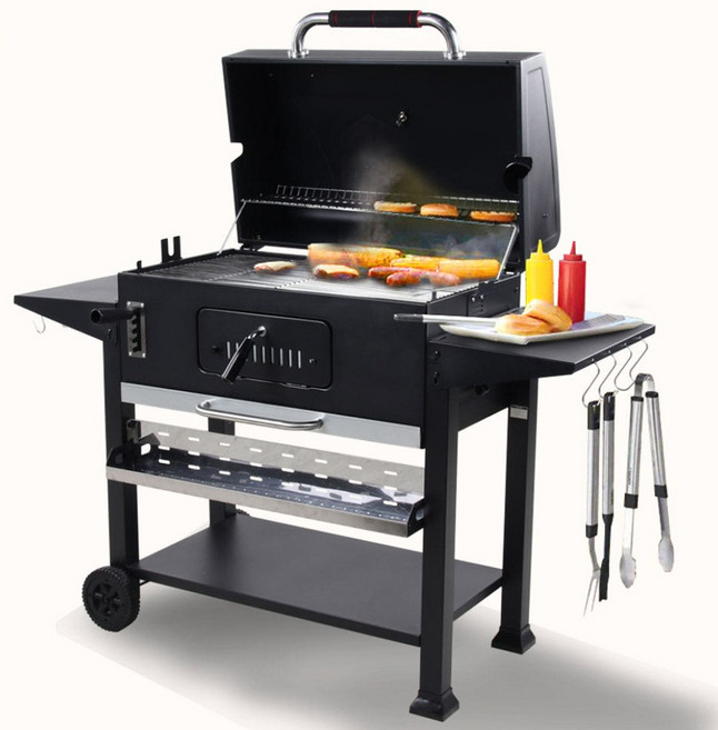 카나모 초특대형 훈제 바베큐그릴 플러스 숯불 야외 캠핑 직화 화로, 1개