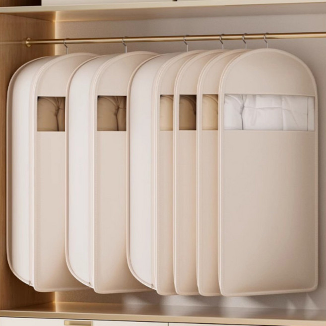 다온이네 부피순삭 아우터 압축 파우치 투명창 공간활용 옷걸이 무펌프 의류 옷정리 압축팩, 1개, 2개입