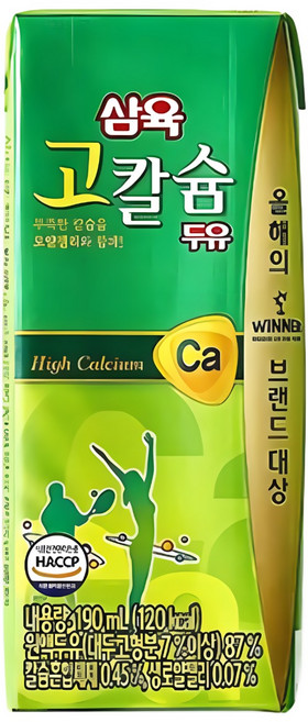 삼육두유 고칼슘 두유, 190ml, 48개