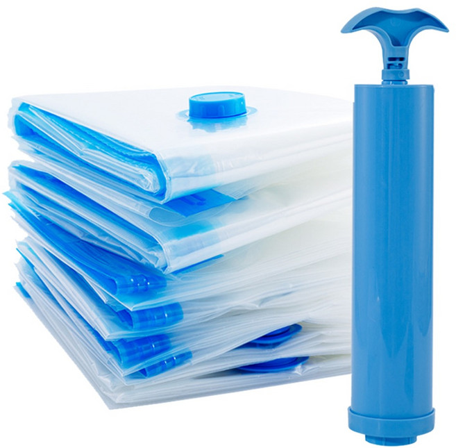 유피해피 의류 이불 진공팩 압축팩+펌프세트, 1세트, 5개입