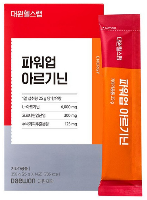 대원제약 대원헬스 파워업 아르기닌, 14정, 6개