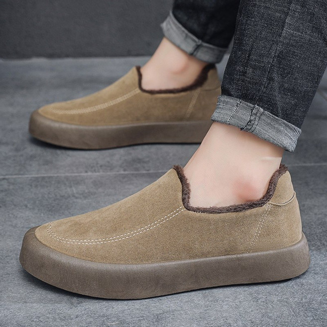 Modern Fashion 남자 도톰한 털안감 플랫 로퍼 발편한 방한 슈즈 W96