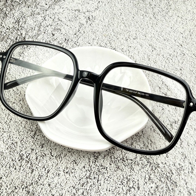 LUMI 뿔테 빅사이즈 알큰 블루라이트 차단 안경 사각 남자 여자 안경테