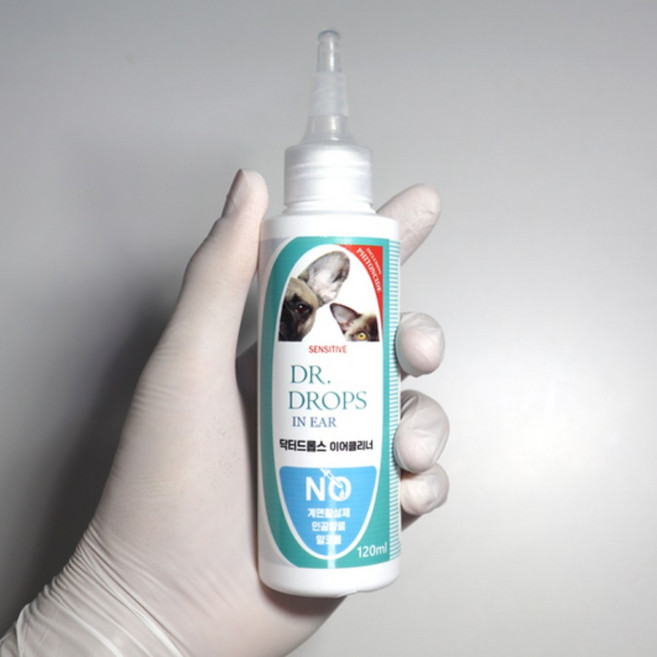 강아지 고양이 귓병 귀냄새 곰팡이성피부염 곰팡이 귀지 중이염 귀 염증약 외이염 세정제 소독, 1개