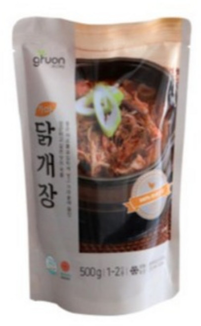 그루온 진한 얼큰 닭개장 닭계장 진한 국물 해장국, 3개, 500g