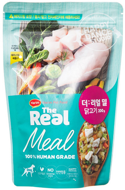 하림펫푸드 전연령 강아지 더 리얼 밀 냉동 소프트사료, 닭, 200g, 1개
