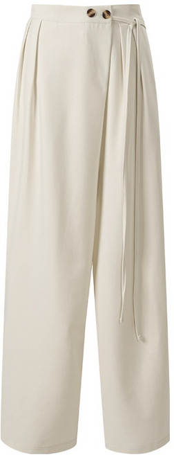 탱커스 [55-77] 여성 핀턱 와이드 랩 벨트 슬랙스