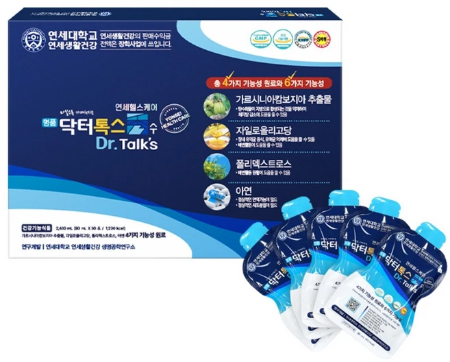 연세생활건강 닥터톡스 수(80mlx30포)클렌즈 다이어트건강음료 가르시니아 디톡스 액상 주스 식약처인증 체지방관리 장관리, 80ml, 1개 - 쿠팡