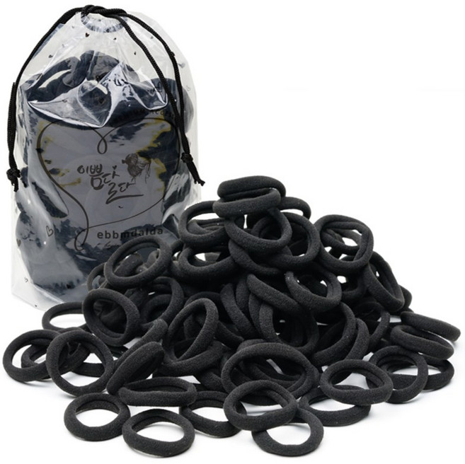 이쁨달다 쫀쫀 소프트링 머리끈 RK186 100개