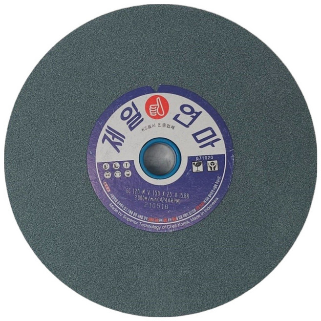 제일연마 탁상연마석 6인치 그라인더 150mm 벤치 그라인더날 숫돌, 1개