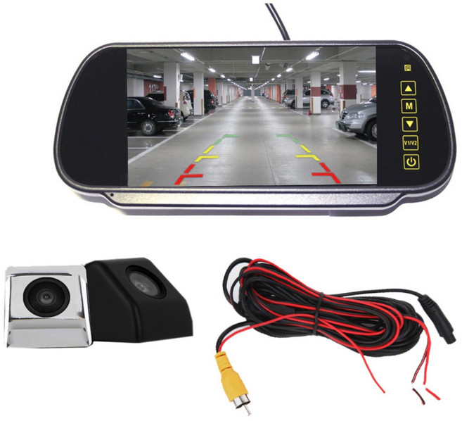 7인치룸미러모니터+후방카메라세트, 7인치룸미러모니터+후방카메라크롬