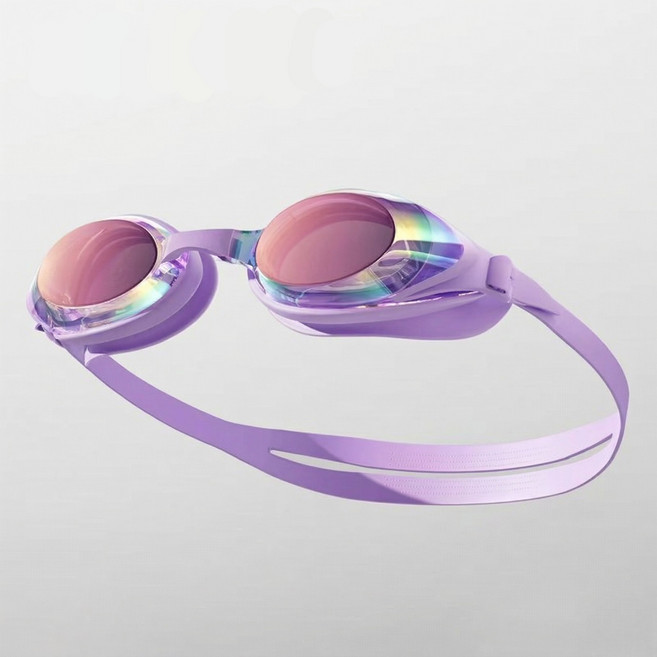 [180도뷰] 클리어뷰 안티포그 오로라 수경 미러 물안경, 1개, 퍼플