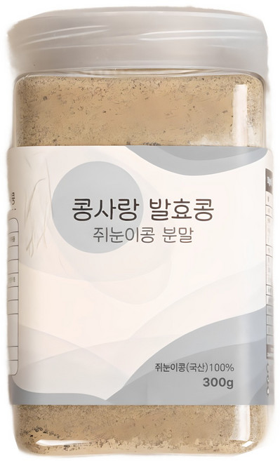 싸리재 약콩 분말 [ 콩사랑 발효콩 쥐눈이콩 분말 300g ] 낫또 서목태 청국장 선식 가루, 1개
