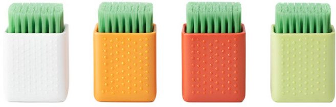 모자이코 손빨래 브러쉬 미니빨래판, 레드, 1개