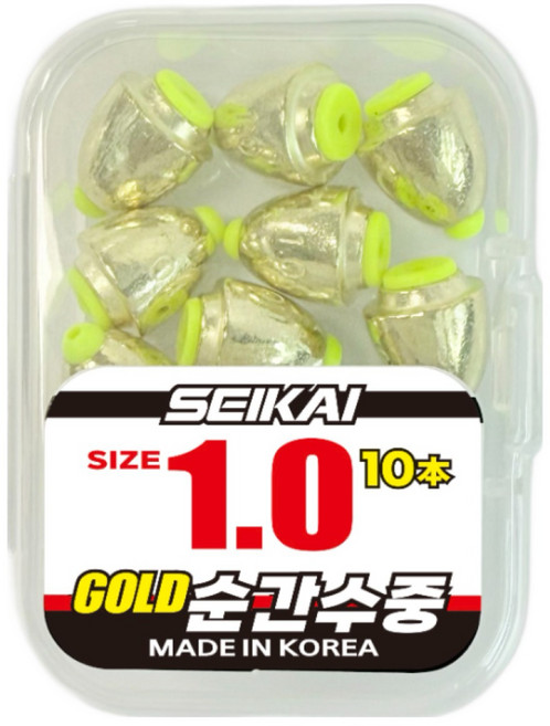 골드 순간수중 수중찌 속공 완충고무 포함형, 1.0, 10