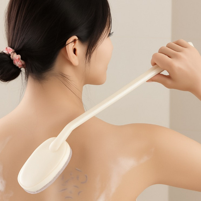 비와이 바디 세척 등때밀이+리필, 화이트, 2개, 1개입