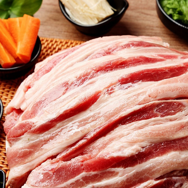 1인분 천원대로 즐기는 갓성비 대용량 삼겹살 1kg 1박스, 5kg
