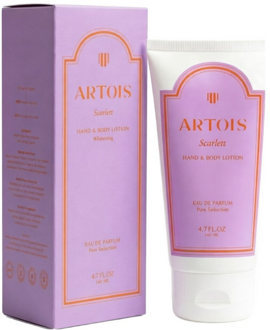 로션 아닌 향수 아르투아 스칼렛 퍼퓸 핸드 & 바디로션 퍼퓸 바디로션 향이 좋은 바디로션 향기좋은 로션 라벤더 베르가못, 1개, 140ml