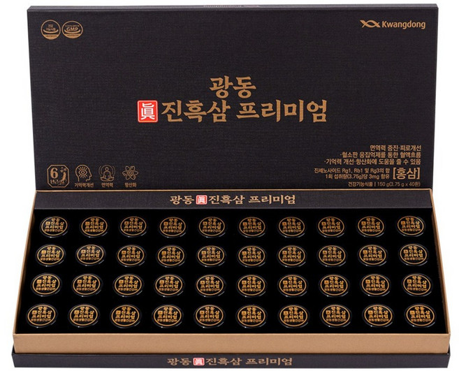 광동 진흑삼 프리미엄 40환, 1개, 40정