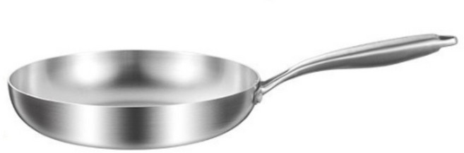 CookNest 304 스테인리스 통3중 인덕션 후라이팬 스텐 프라이팬, 1개, 24cm